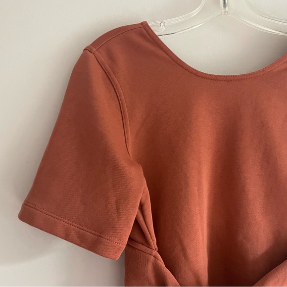 Nike Studio Yoga Wrap Top Dusty Peach Small S - Picture 4 of 9